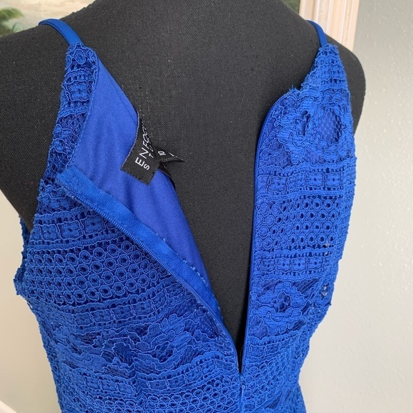 Enfocus Studio Royal Blue Spaghetti Strap Pencil Skirt Zipper Dress Size… - Picture 16 of 17